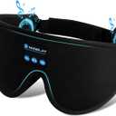 Sleep Headphones,Sleep Mask for Side Sleeper,3D Eye Mask for Sleeping with Stereo Speakers,Bluetooth Headphone,Perfect for Gifts for Women/Men Black