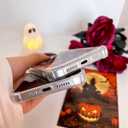 Fashion Halloween Phone Case with Bat Pumpkin Pattern for iPhone 13,Horror Designed Shockproof Soft Slim Clear TPU Cover for Boys Girls Teens Men and Women(Witch-13)