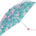 Lilly Pulitzer Mini Travel Umbrella with Automatic Open and Storage Sleeve, Small Umbrella for Rain or Sun Protection (Suite Views)