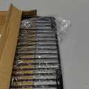 Extendable Metal Wire Shelf Organizer - Adjustable 15-24.4in Length, Stackable Storage Rack for Kitchen/Pantry/Bathroom/Shoe Cabinet/Tool Closet (1,Black)