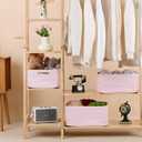 MiniArk Large Storage Baskets for Organizing, Closet Shelf Baskets for Clothes Blanket Towels, Baby Nursery, Toy Bins Box, Woven Rope Baskets, 17 x 13 x 7.5, 4 Packs Light Pink