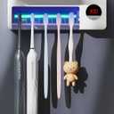 Toothbrush Holder, Timer Function, 2000mAh Rechargeable Cordless Wall-Mounted Bathroom (White)