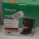 Tastyle Single Serve Coffee Maker Hot and Iced with Bold Brew, Small Coffee Machine for K Cup and Ground, Fits 7.3'' Travel Mug, Brews up to 16 Oz, 5 Cup Sizes, for Office, RV& Hotel, Elegant Black