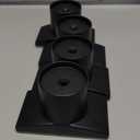 Wall Nanny Extender 4 Inch Baby Gate Extension (Made in USA) Extends Pressure Mounted Gates, Protects Walls, Stabilizes Gate - for Child Pet & Dog Gates - Works on Stairs, Protector (4 Pack) Black