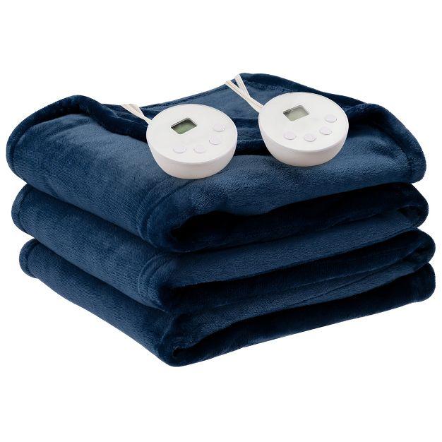 Tangkula 84"x90" Heated Blanket Queen Size Electric Heated Throw Blanket w/ Timer