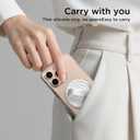 Magnetic Phone Ring Grip Holder, Silicone Finger Loop Grip, Compatible with MasSafe, Back of Phone for iPhone Pro Max/Plus/16/15/15/14/13/12 Series, White