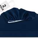 Biloban Twin Fitted Sheet 2 Pack, Twin Bedding Fitted Sheets Only with Deep Pocket up to 14", Bottom Sheet, Shrinkage & Stain Resistant Fitted Bed Sheets, Wrinkle Free & Easy Care, Navy Blue