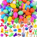 200 Pack Prefilled Easter Eggs with Mini Novelty Squishy Fidget Toys Inside Assorted Toys Great for Kids Girls Boys Easter Party Favors Basket Stuffers Eggs Fillers