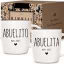 Promoted To Abuelito And Abuelita 2027 Mug Set, La Mejor Abuela and Abuelo Coffee Mugs in Spanish, Promoted To Grandparents 2027 Ceramic Mugs, Pregnancy Announcement for Grandparent Mug Set, 13Oz