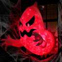 [ Rotating Fire Flame Lights ] 4 Ft Halloween Inflatables Decorations Outdoor Ghost Broke Out from Window Blow Up Scary Halloween Decorations Party Outside Indoor Yard Garden Lawn Decor