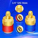 R134A Manifold Gauge Set,3 Way AC Diagnostic Manifold Gauge Set for R134a R12 R22 R404a Refrigerant,Automotive AC Gauge Set with 3Ft Charging Hoses and R134a Quick Coupler