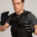 4 Pcs Halloween Tactical Vest Costume Accessory Kit Guard Earpiece Gloves and Goggles for Halloween Swat Tactical Agent Cosplay