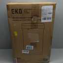 EKO Deluxe Mirage-T 50 Liter / 13.2 Gallon Touchless Rectangular Motion Sensor Trash Can, Matte Stainless Steel Finish