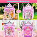 Mnagant Toys for Girls,Large Kids Tent Toddler Girl Toys,Foldable Tent for Kids with Carry Bag Indoor Playhouses,Princess Toy for 3-12 Year Old Girl Castle Playhouse Unicorns Gifts for Girls