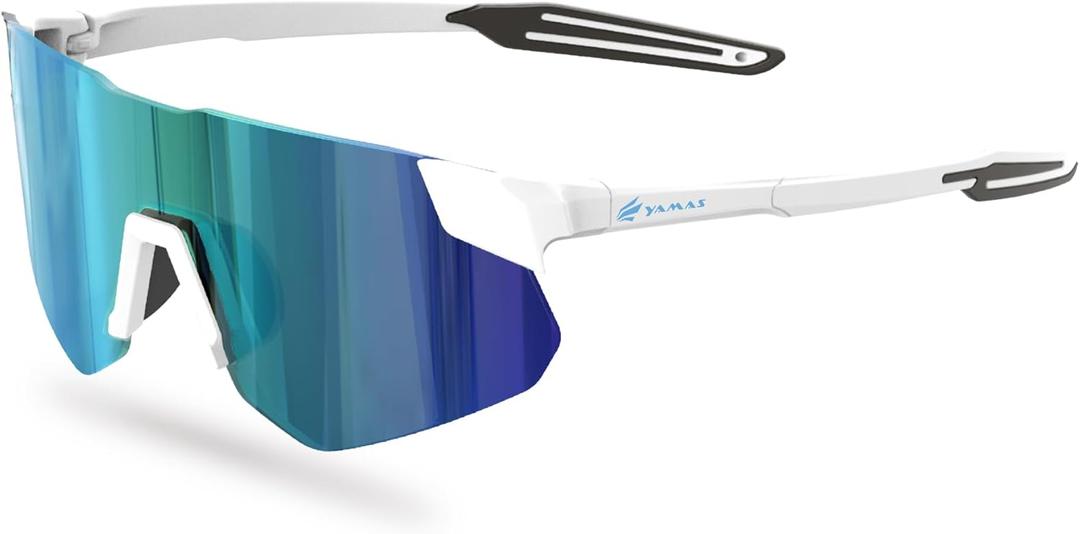 YAMAS Sport Sunglasses for Mens, Wrap around Sunglasses, Non-Slip Nose Pads for Hiking, Climbing&Running, UV400 Protection