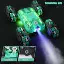 FUNiOi Cool 8WD RC Stunt Car for Kids Ages 6 7 8-12 13 14 Year Old - Remote & Gesture Hand-Controlled Toy with Lights & Music, Rotating Drift Car for Boys, 2.4Ghz