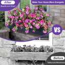 Artificial Fake Flowers Plants for Outdoor Decoration, 2PCS Faux Petunias Silk Flower UV Resistant No Fade Floral for Home Outside Garden Balcony Yard Porch Realistic Indoor Decor (Fuchsia Lotus)