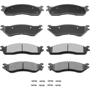 AUTOMUTO 8PC Front & Rear Semi-Metallic Disc Brake Pads Set D702 D965 For Dodge Ram 1500 2006-2008,For Dodge Ram 2500 2003-2008,For Dodge Ram 3500 2003-2008