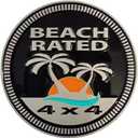 4 x 4 3D Emblem Automotive Badge Round Emblem Decals Car Badge Decals Stickers Stickers (B R)