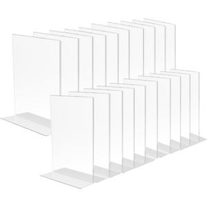 20 Pieces 4X6" Picture Frame Promotional Sign Holder Counter Top Display Clear Acrylic Transparent Marketing Promotional Desert Beverage 15885-NF