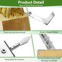 Crack Weeder, Stainless Steel Manual Crevice Weeding Tool, 63 Long Handle Moss Remover Tool, Weed Puller for Sidewalk Paver Deck Boards, Gardening Tool for Removing Grass and Weeds from Deck Garden