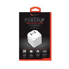 Power up Three Sides Wall Adapter With USB-C & USB-A Charging Ports