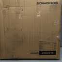 SONGMICS 50.2-Gallon (190 L) Laundry Basket with Wheels, Rolling Round Heavy-Duty Laundry Hamper Cart with Steel Frame and Removable Bag, 2 Locking Wheels, Cream White and Metallic Silver URLS01MZ