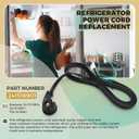 Refrigerator Power Cord Replacement 241516901 for Frigidaire Electrolux Refrigerators, Freezer Service Cord Replace 241516904 241516901 7241516901