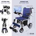 Lightweight Electric Wheelchairs for Adults Seniors, Magnesium Foldable Only 31Lbs Power Wheelchair Portable Motorized Wheelchair Travel, 22 Miles Long Range 2 Batteries, Airline Approved