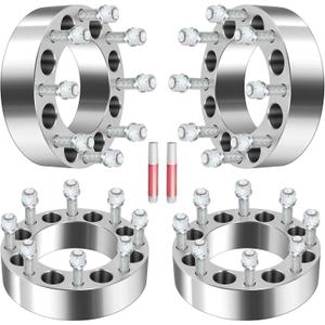 8x6.5to 8x180 Wheel Spacers for Chevrolet for Silverado 2500 HD for Avalanche 2500 Suburban 2500, for GMC for Sierra Series, 4Pcs 2inch Wheel Adapters & Spacers with 14x1.5 Studs 126.15mm Bore