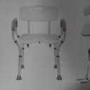 Shower Seat with Back, Adjustable Height Shower Stool, Shower Chair for Inside Shower Bathtub, Non-slip Bathroom Bench Bath Chair for Elderly Disabled Handicap, 350 LBS Capacity