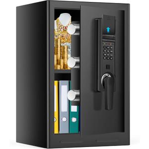 3.0 Cub Large Safes for Home Use Fire and Water proof, Anti-theft Fireproof Safe with Electronic Keypad, Spare Keys and Alarm Systerm, Digital Home Security Safe Box for Documents Money Medicines