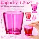 Domensi 40 Pcs Valentines Day Heart Shot Glasses 1.5oz Tequila Glasses Stemless Shot Glass Cute Valentines Day Heart Shaped Shot Glass Espresso Shot Glasses for Soju, Whiskey, Vodka (Pink), 9.25 inches x 5.71 inches