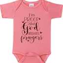 I'm Proof That God Answers Prayers Baby Onesie,Soft 0-3 Months Infant Bodysuit for Pregnancy Reveal or Baptism