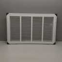 24" W x14 H Stamped face Steel Filter Return Grille White Powder Coating with Frame Overall Outside Dimension 26.6"x16.6" (Fits 24" x 14" Duct Opening)