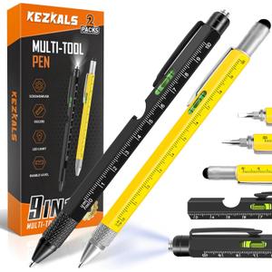 KEZKALS Valentines Day Gifts for Him, 9 in 1 Multitool Pen Set Gifts for Men, Mens Valentines Day Gifts for Boyfriend Husband, Anniversary Birthday Gifts for Men, Cool Gadgets for Mens