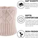 JANGANNSA Winter Kids Scarf Warm Children Neck Warmer Reversible Boys Girls Knitted Scarves (Beige)