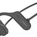 Open Ear Wireless Sports Headphones, Bluetooth 5.0 Waterproof Sweatproof Headset with Mic for Sport Jogging Running Driving Cycling Hiking Indoor and Outdoor Use (Black)