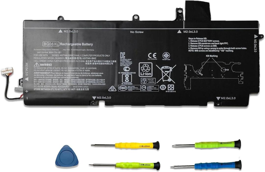 BG06XL Laptop Battery Replacement for HP EliteBook Folio 1040 G3 Series Notebook 804175-181 804175-1B1 804175-1C1 805096-001 805096-005 BG06045XL HSTNN-IB6Z HSTNN-Q99C