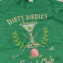 Dirty Birdies Social Club Golfing & Drinking Funny Adult T-Shirt Green, L