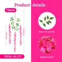 12 Pack Fuchsia Wisteria Hanging Flowers Garland, 3.77 Feet Artificial Flower Vines, Fake Wisteria, Artificial Vines Hanging Garland for Backdrop Outdoor Yard Garden Decor