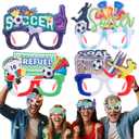 2 x 2026 World Cup Soccer Themed Decorative Glasses,Football Party Decorations And Party Favors Photo Props,Soccer Party Supplies
