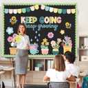 Spring Bulletin Board Decorations Set Keep Going Keep Growing Bulletin Board Grow Flower Cutouts Positive Paper Cutouts for Teacher Spring Classroom Supplies