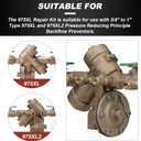 3/4"-1" Backflow Preventer Rubber and Springs Repair Kit, for Zurn Wilkins 975XL and 975XL2 Backflow Preventer