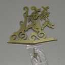 Elegant Bird Pattern Wall Hooks - 10/12/14 Inch Metal Plant Hangers for Indoor & Outdoor - Rust-Resistant Bracket for Plants, Feeders, Chimes, Lanterns (2, Gold, 10 inch)