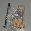 12PCS 9.5 Inch Color-Coded Wood Fondue Forks, Stainless Steel Fruit Fondue With Heat-Blocking Handle for Chocolate Fountain and Cheese