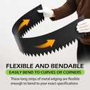 12Pack Landscape Edging Kit, 40" L x 8" H (40ft Total) Galvanized Steel Landscape Lawn Edging Powder for Lawn Yard, Coated Bendable Metal Strips, No-Dig Hammer-in Edging Border w/13Clips