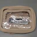 YOPCDJ 5PCS Clear Toiletry Bag, TSA Approved Travel Makeup Pouch with Zipper for Cosmetics and Toiletries, Diaper Bag Organizer Pouch Set, Women's Purse Organizer and Clear Car Bag (Pink)