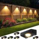 Solar Fence Lights Outdoor Waterproof, Fence Light Solar Powered with 3 Modes for Outside, Deck, Step, Yard, Stairs, Balcony, Patio, Railing (3000K/4500K/6500K, 12 Pack)