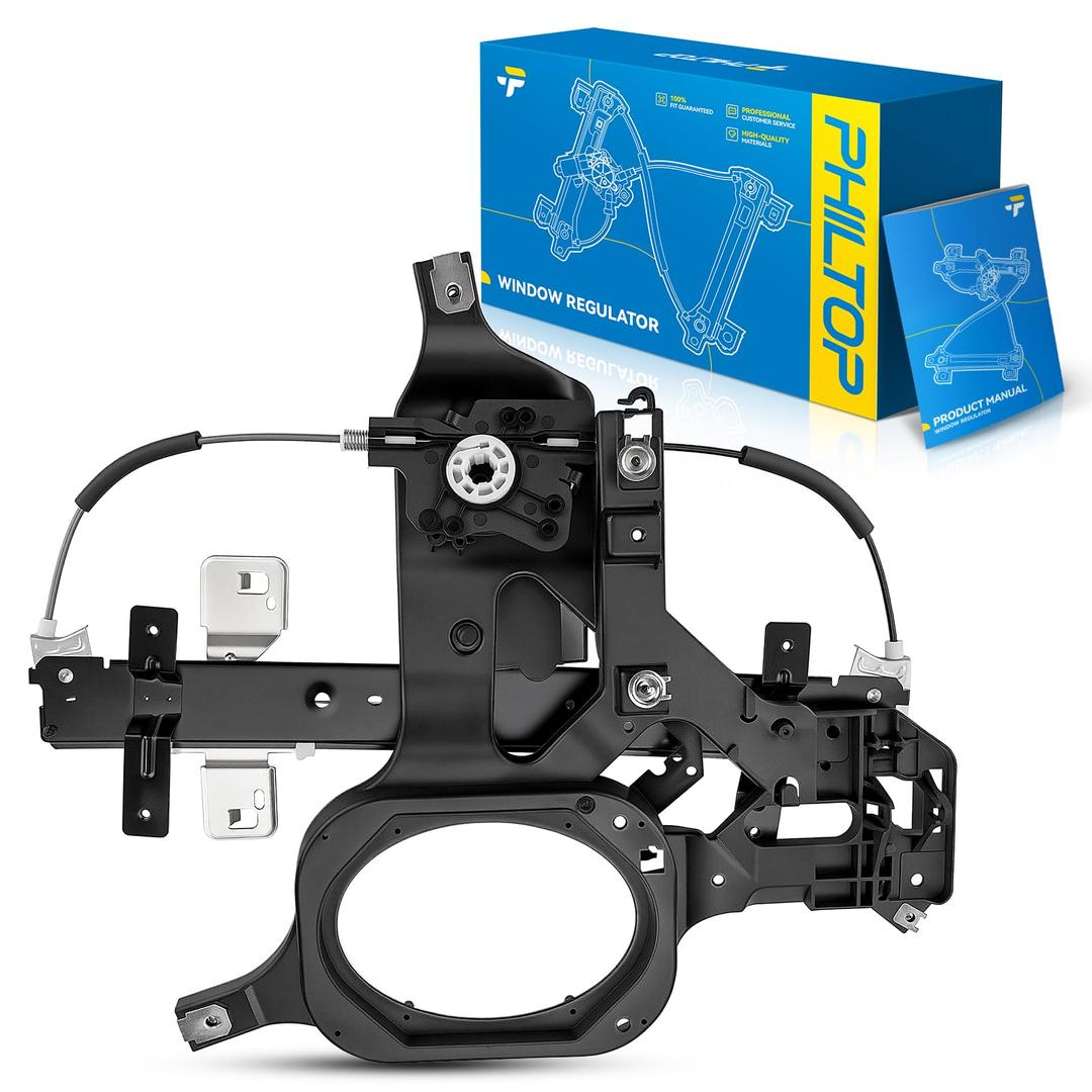 PHILTOP Front Right Power Window Regulator Fit for Silverado 1500 1999-2006